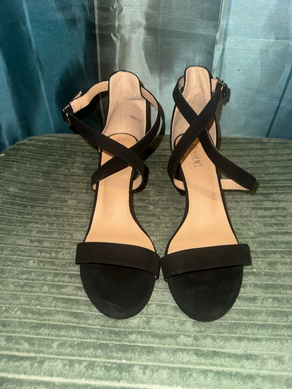 IDIFU Black Ankle Strap Block Heel Sandal - Picture 3 of 5